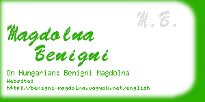 magdolna benigni business card